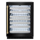 ZLINE 24" Touchstone Dual Zone 44 Bottle Wine Cooler Black Stainless Steel Glass Door Champagne Bronze Handle  RWDOZ-BS-24-CB