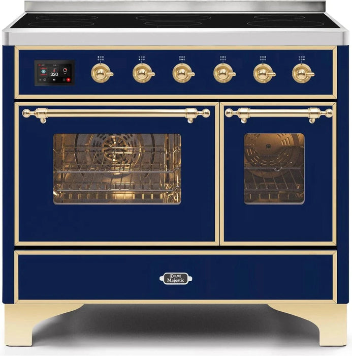 ILVE Majestic II 40" Induction Range Midnight Blue Brass Trim UMDI10NS3MBG
