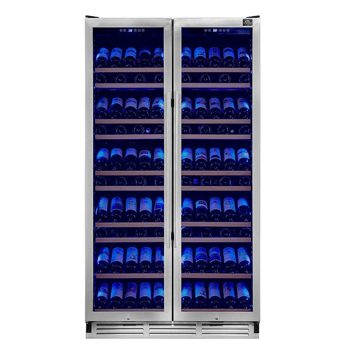 FORNO Vernazza 40" 166 Bottle Dual Zone Wine Cooler FWCDR6642-40S