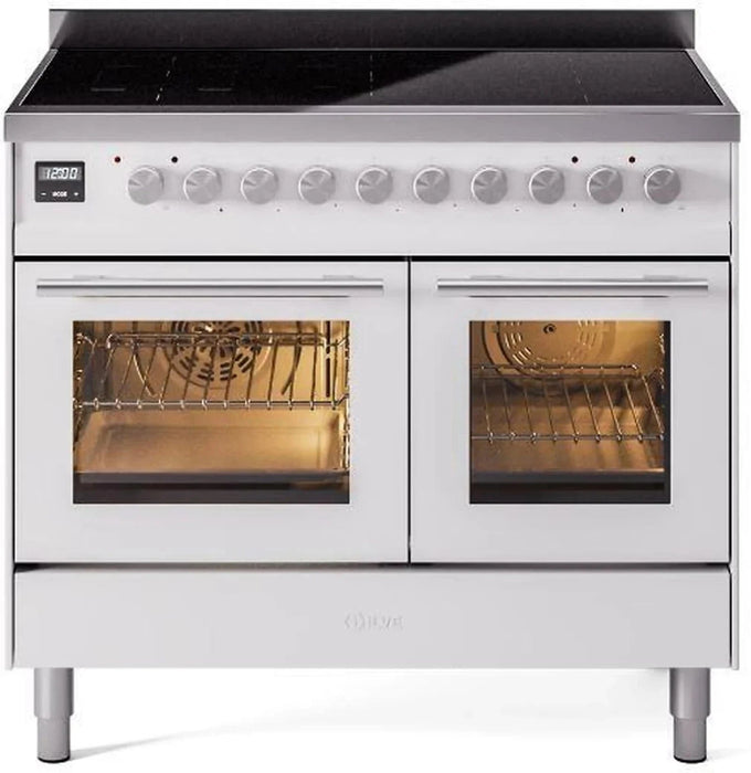 ILVE 40"Professional Plus Induction Range, White UPDI406WMPWH