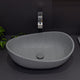 ALFI brand 23" Solid Concrete Wavy Oval Above Mount Vessel Sink ABCO23O
