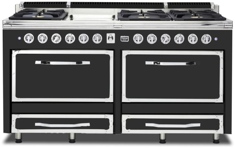 VIKING Tuscany Series 66" Dual Fuel Range Griddle, Cast Black TVDR6616GCS