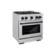 ZLINE 30" Select Gas Range Convection Gas Oven Stainless Steel Matte Black HGRZ-30-MB