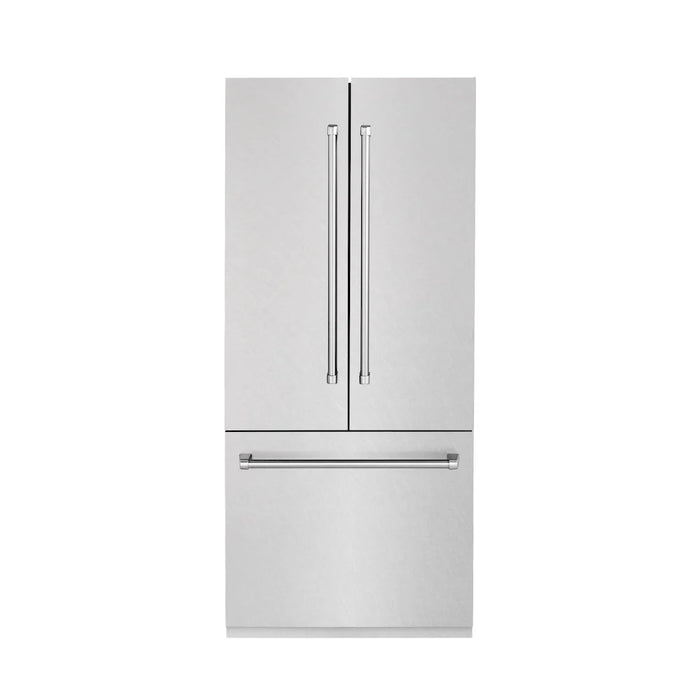 ZLINE 36" 19.6 cu. Ft. Panel Ready Built-In 3-Door French Door Refrigerator with Internal Water and Ice Dispenser RBIV-36