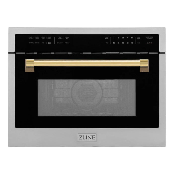 ZLINE 24" Convection Microwave, Stainless Steel, Gold MWOZ-24-G