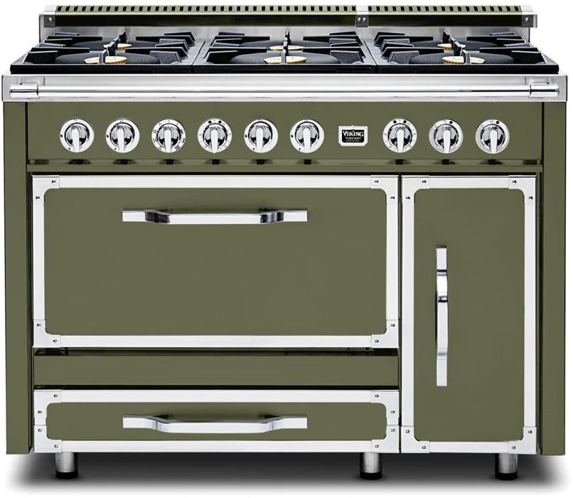 VIKING Tuscany Series 48" Dual Fuel Range, Cypress Green TVDR4816BCY