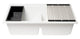 ALFI brand 33" Workstation Step Rim Double Bowl Sink, Accessories AB3418DBUM