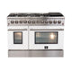 Forno Galiano 48" Dual Fuel Range, White — FFSGS6156-48WHT