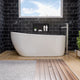 ALFI brand 68" White Oval Acrylic Free Standing Soaking Bathtub AB8826