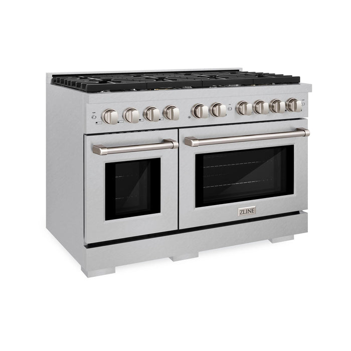 ZLINE 48"Paramount Dual Fuel Range DuraSnow® Stainless Steel SDRS-48