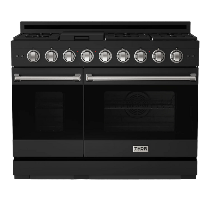 Gordon Ramsay by THOR Kitchen 48" Professional Propane Gas Range Stainless Steel, RSG48EBLP-SS