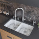 ALFI brand 32" Double Bowl Fireclay Undermount Kitchen Sink AB512UM-W