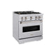 ZLINE 30" Classic Gas Range, Convection Gas Oven, Stainless Steel, Brass Burners, CGR-BR-30