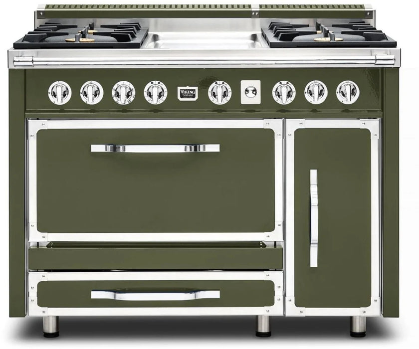 VIKING Tuscany Series 48" Dual Fuel Range Griddle, Cypress Green TVDR4814GCY