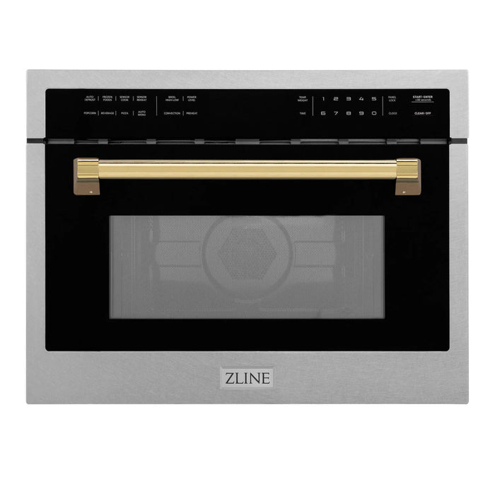 ZLINE 24” Convection Microwave, Stainless Steel, Gold MWOZ-24-SS-G