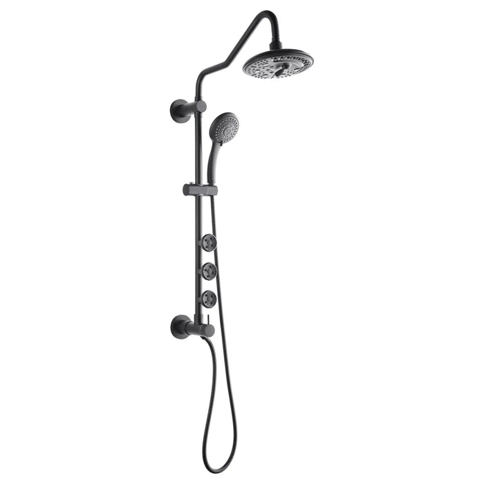Forno Acqua AcquaSPA Retrofit Shower, Overhead Rainfall Shower, Handheld Shower Head SC32BK-C8