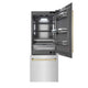 ZLINE 30" Built-In Bottom Freezer Refrigerator with Water Dispenser, Ice Maker, DuraSnow® SS, Graphite Gray Interior, Polished Gold GRBIVZ-SN-30-G