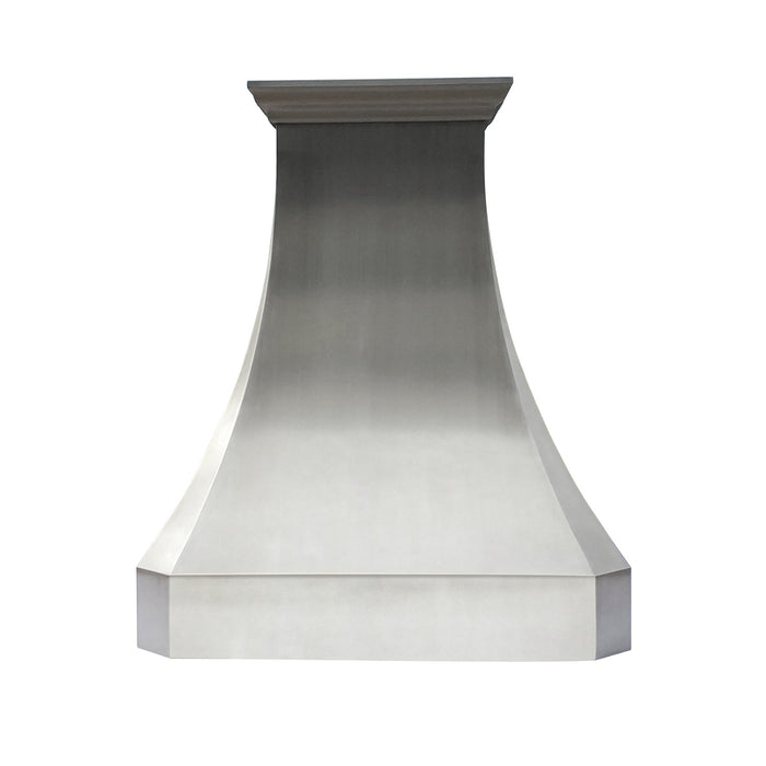 Black Brushed Stainless Steel Custom Kitchen Hood with Cut Off Edge