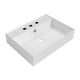 Whitehaus 24" Rectangular Wall Mount Basin, Widespread Faucet, Overflow B-AG61-3H