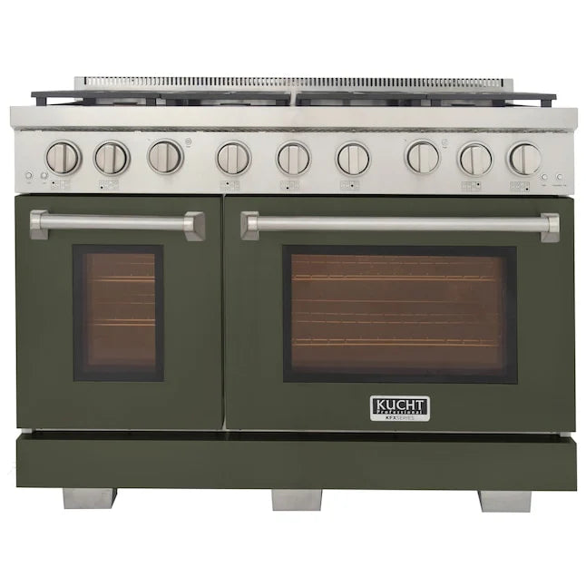 Kucht 48" Professional Gas Range, 7 Burners, Grill/Griddle, KFX480-G