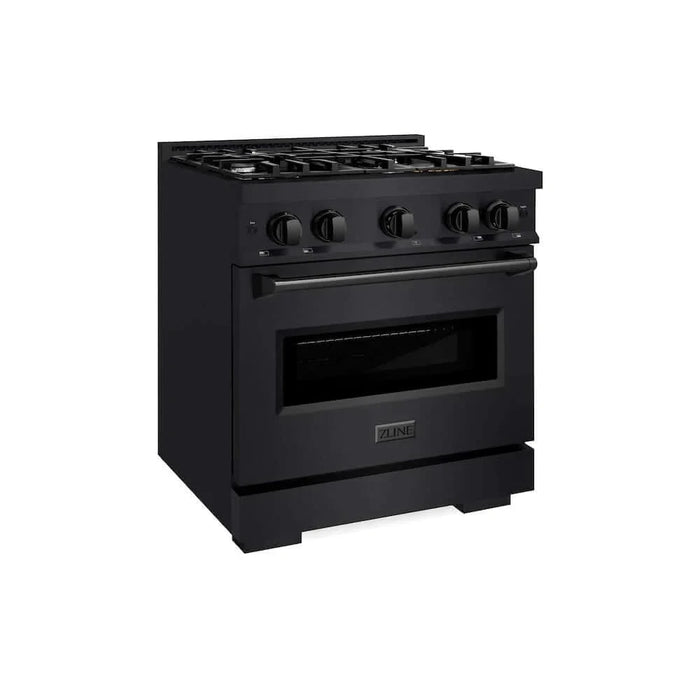 ZLINE 30"Classic Gas Range, Convection Gas Oven, Black Stainless Steel, CGRB-30
