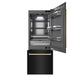 ZLINE 30" Built-In Bottom Freezer Refrigerator with Water Dispenser, Ice Maker, Black SS, Graphite Gray Interior, Polished Gold GRBIVZ-BS-30-G