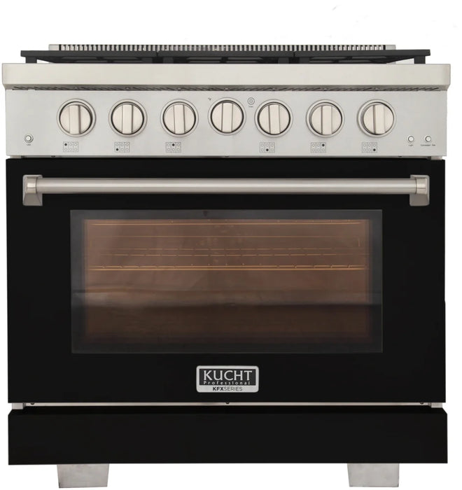 Kucht 36" Freestanding Professional Gas Range KFX3600X-BK