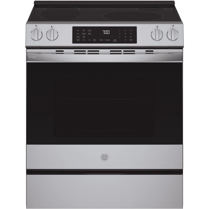 GE 30" Smart Slide-In Induction Range, PHS700AYFS
