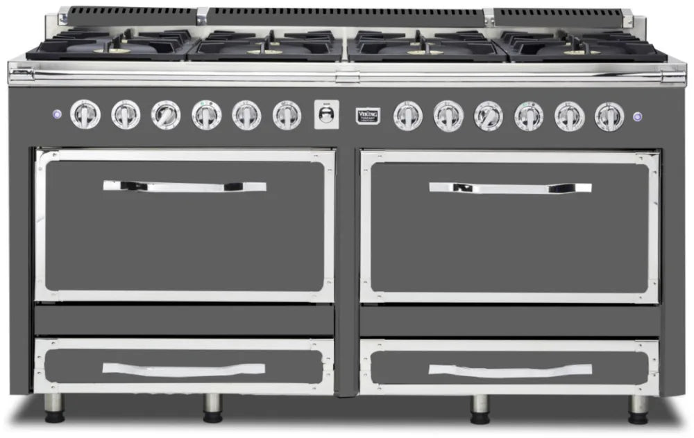 VIKING Tuscany Series 66" Dual Fuel Range, Damascus Grey TVDR6618BDG