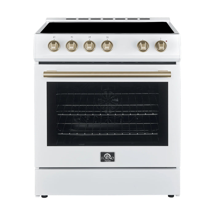 FORNO Espresso Leonardo 30" Electric Range, FFSEL6012-30WHT