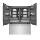 ZLINE 60" Built-In Bottom Freezer Refrigerator with Water Dispenser, Ice Maker, DuraSnow® SS, Graphite Gray Interior, Champagne Bronze GRBIVZ-SN-60-CB