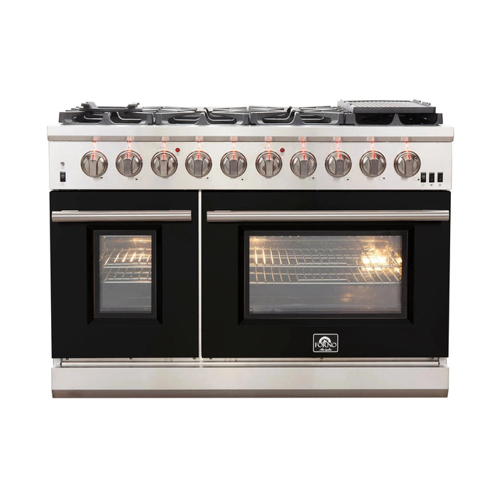 FORNO Capriasca 48" Dual Fuel Range FFSGS6187-48BLK