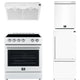 Forno Espresso 30" Elec. Range, Hood, Fridge and Dishwasher in White — FBDL-006-03US