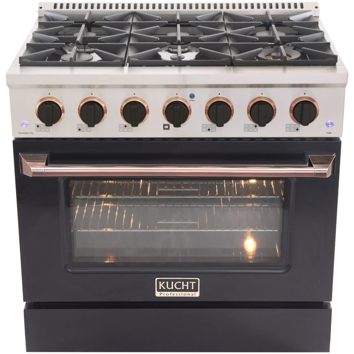 Kucht 36" Freestanding Dual Fuel Range KDF362 K-Rose