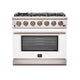 Forno Capriasca 36" Gas on Gas Range — FFSGS6260-36WHT