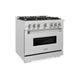 ZLINE 36" Classic Gas Range, Convection Gas Oven DuraSnow® Stainless Steel, CGRS-36