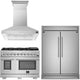 Forno Appliance Package - 48" Gas Range, Wall Range Hood, 60" Fridge — FBDL-019-07CAUS