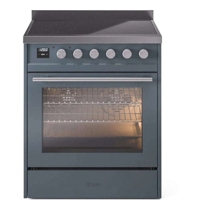 ILVE 30"Professional Plus Induction Range, Blue Grey UPI304WMPBG