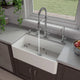 ALFI brand Smooth Apron 33" Single Bowl Fireclay Farm Sink ABF3318S