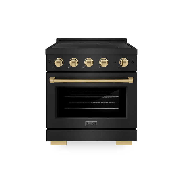 ZLINE 30" Paramount Induction Range, Cooktop, Electric Convection Oven, Accents SINRBZ-30