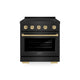 ZLINE 30" Paramount Induction Range, Cooktop, Electric Convection Oven, Accents SINRBZ-30