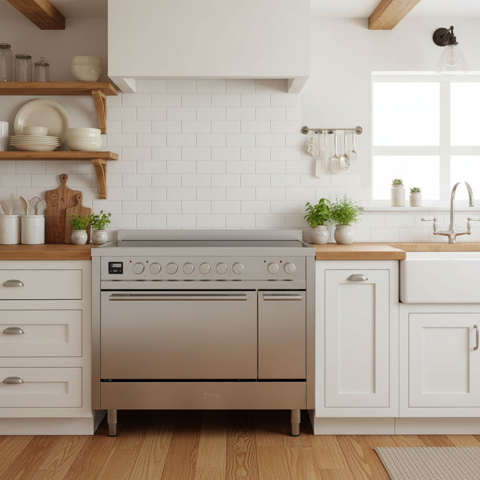 ILVE 48"Professional Plus Induction Range, Stainless Steel UPI486QMPSS