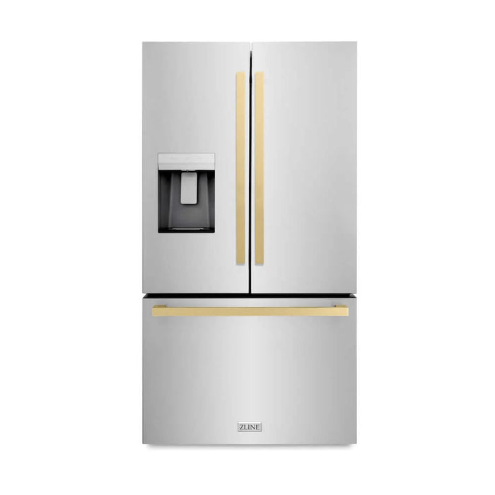 ZLINE 36" Refrigerator, Water, Ice Dispenser, Fingerprint Resistant, RSMZ-W-36-FCB