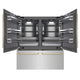 ZLINE 72" Built-In Bottom Freezer Refrigerator,Water Dispenser, Ice Maker,Graphite Gray Champagne Bronze GRBITZ-304-72CB
