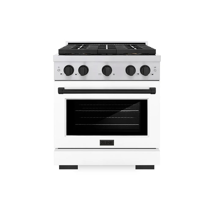 ZLINE 30" Paramount Dual Fuel Range DuoPro™ Cooktop, Electric Convection Oven PSDRSZ-WM-30-MB