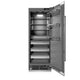 ZLINE 30" Column Refrigerator DuraSnow®Stainless Steel, Graphite Gray Interior Matte Black RCRVZ-SN-30-MB