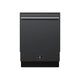 Forno Romano Espresso 24" Built-In Dishwasher in Black with SS Handle — FDWBI8035-24BLK