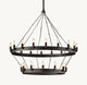 Camino Vintage Candelabra Two-Tier Chandelier 38"