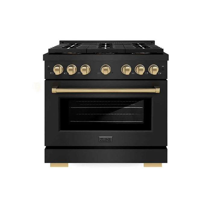 ZLINE 36" Paramount Dual Fuel Range DuoPro™ Cooktop, Electric Convection Oven PSDRBZ-36-CB