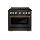 ZLINE 36" Paramount Gas Range DuoPro™ Cooktop, Convection Gas Oven PSGRBZ-36-CB